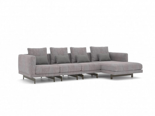 L-shaped sectional sofa, relax couch, gray corner set, upholstered furniture
