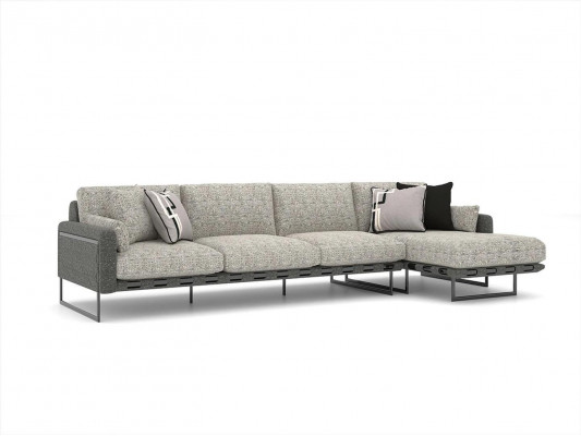 Luxury Sofa L-Shape Designer Upholstered Furniture Living Room Gray Corner Sofa New Furniture