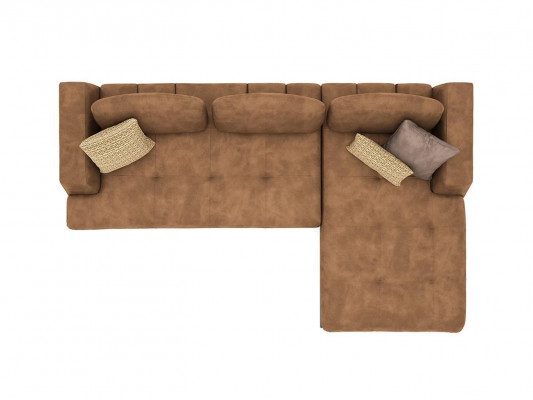 Corner sofa L-shape relax living room brown leather sofa upholstered furniture corner set.