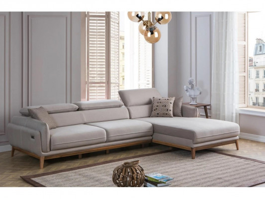 Living room furniture designer gray corner sofa L-shaped sofa couch upholstery