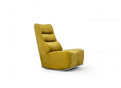 Living room yellow armchair seating furniture new interior designer seat textile