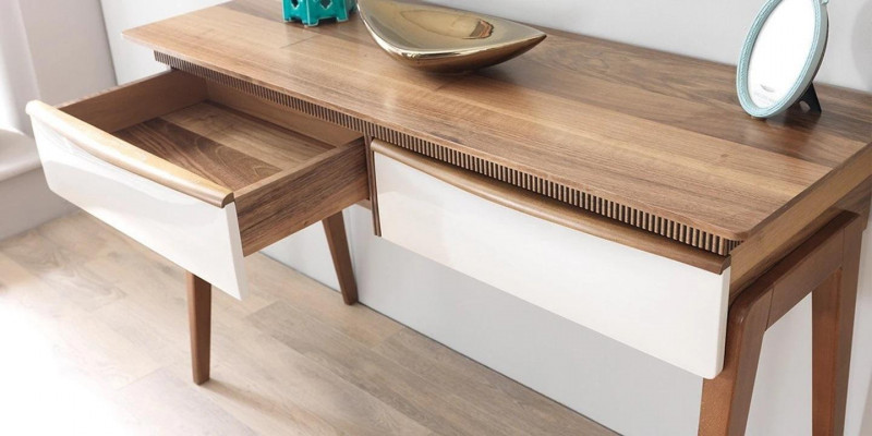 Living room brown console table modern wood table console luxury design