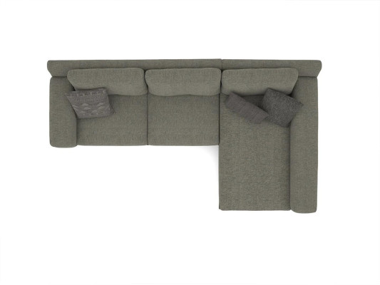 Gray Designer Corner Sofa L-Shape Relax Living Room Upholstered Sofa Luxury Modern Furniture