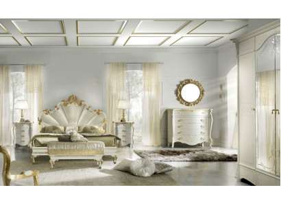 Classic Bed Baroque Rococo Hotel Beds Upholstered Bed Double Bed Italian Furniture