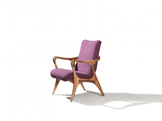 Design seating furniture, purple armchair, couch, seat, living room, wood, modern upholstery, textile