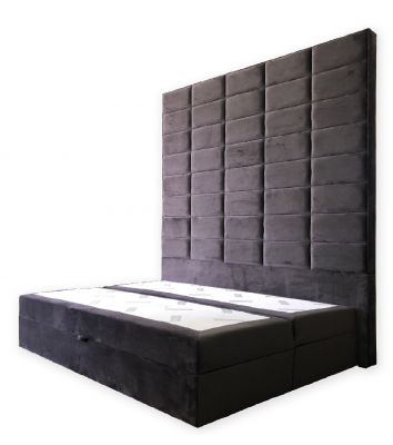 Double bed upholstered bed brown 180x200 beds luxury design furniture wall panel new