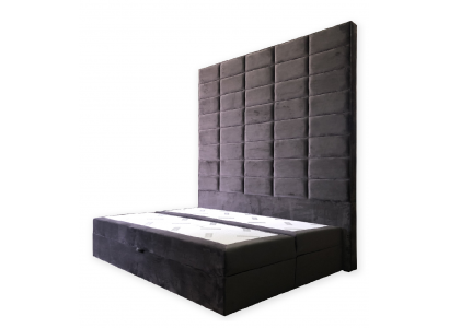 Double bed upholstered bed brown 180x200 beds luxury design furniture wall panel new