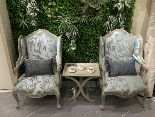 Armchair Fabric Single-Seater Furniture Relax Seating Design Couch Textile Living Room Armchair