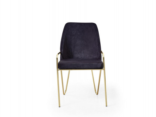 Padded chair in Bordeaux color in luxurious stainless steel premium design