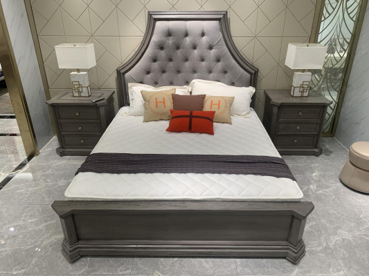 Bedroom set bed + 2x bedside tables beds double bed furniture Chesterfield new