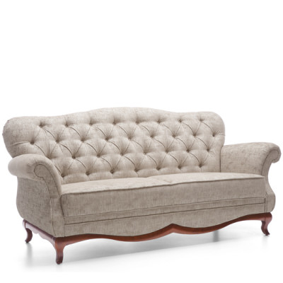 Chesterfield three-seater couch upholstered furniture textile sofa couches fabric
