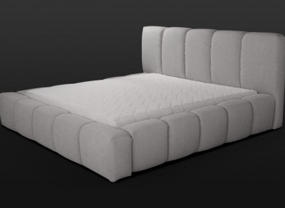 Bed Gray Double Bed Bedroom Wood Furniture Design Upholstery Fabric New