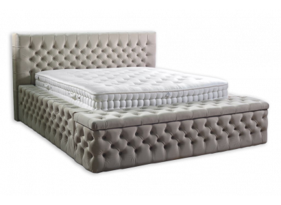 Chesterfield double hotel beds sleeping room leather modern bed upholstery