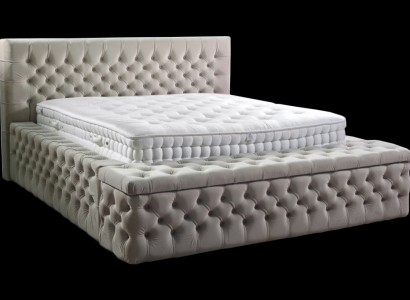Chesterfield double hotel beds sleeping room leather modern bed upholstery
