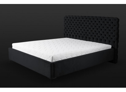 Black Chesterfield Bed Classic Bedroom Furniture Design Fabric