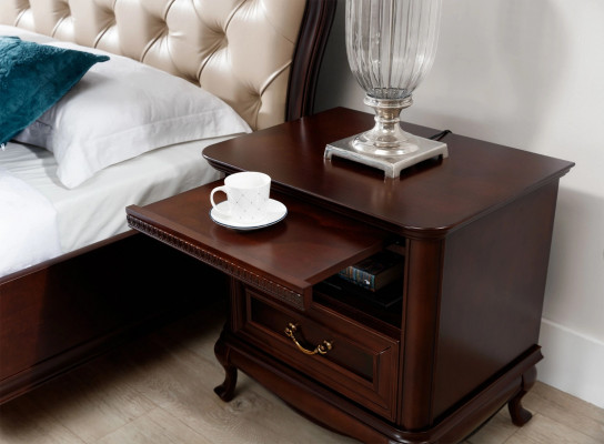 Hotel nightstand bedroom serving drawer console table wood