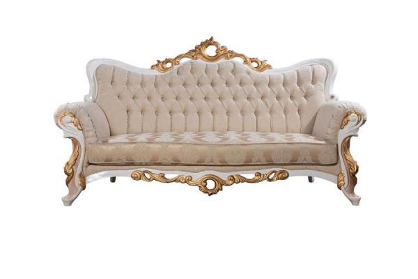 Sofa 3-seater fabric three-seater sofas luxury living room baroque style couch baroque