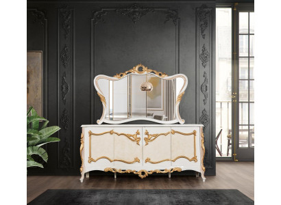 Sideboard with mirror set baroque dining dressers wooden dresser wooden cabinet new