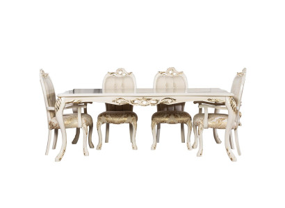 Classic dining table beige design table wood tables furniture living room