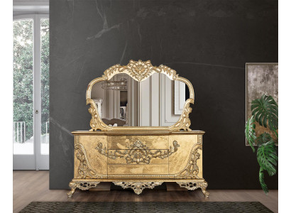 Set Chest of Drawers Mirror Set Chests Wood Group Sideboard Furniture Baroque
