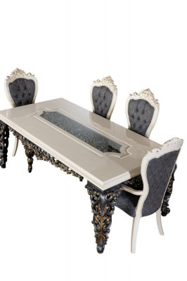 Dining table dining group classic table dining room set 7-piece set chair 6x chairs new