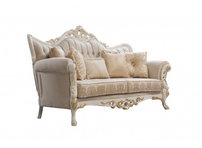 Sofa 3-seater Fabric Three-seater Sofas Luxury Living Room Baroque Style Couch Baroque