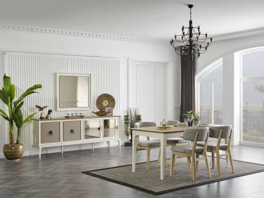 Chair Dining Room Armchair Chairs Wood Beige Single Seater Modern Recliner