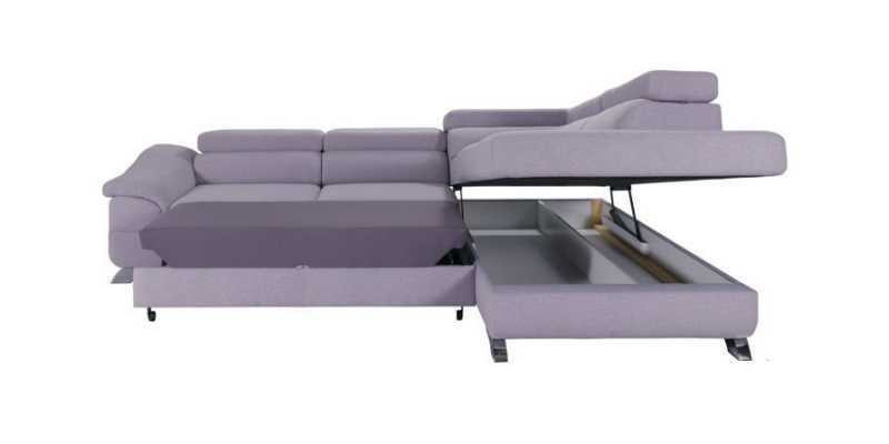 Corner sofa with bed function, living landscape, sofa, sectional sofa, couch corner, upholstery suite