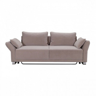 3-seater sofa couch textile upholstery fabric set sleep sofa bed function new