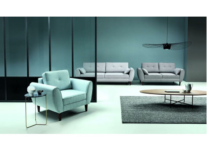 Design sofa 2-seater furniture upholstery textile sofas couch living landscape new