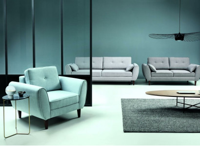 Design sofa 2-seater furniture upholstery textile sofas couch living landscape new