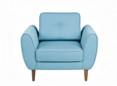 Single-seat design upholstered couch for law office, doctor practice, waiting room furniture, sofa.