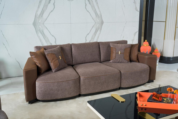 Sofa set 3+2+1 seater modern relax armchair modern style 3-piece textile fabric