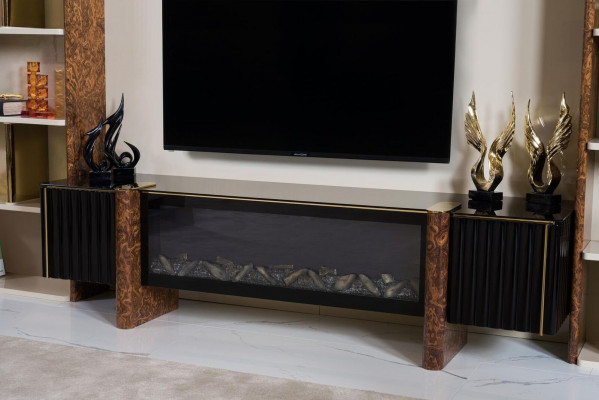 Wall units TV wall wood modern style shelf living room furniture cabinet RTV stand