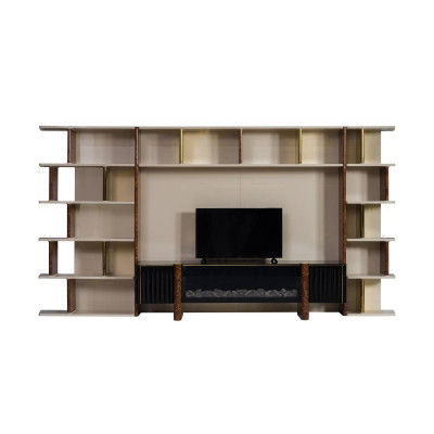 Wall units TV wall wood modern style shelf living room furniture cabinet RTV stand