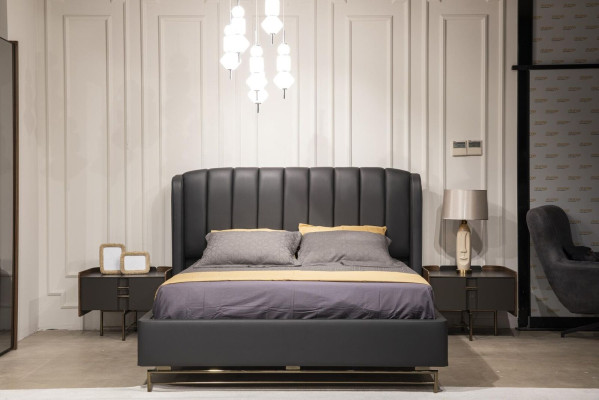 Bedroom set: bed, 2 bedside tables, wardrobe, dressing table with mirror, 5-piece set