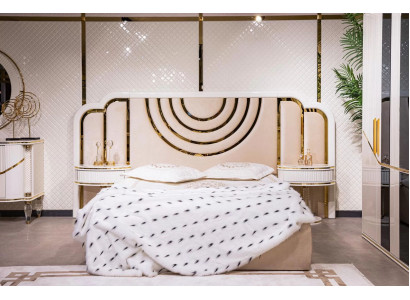 Modern bedroom set bed + 2x nightstands design furniture 3 pcs. New