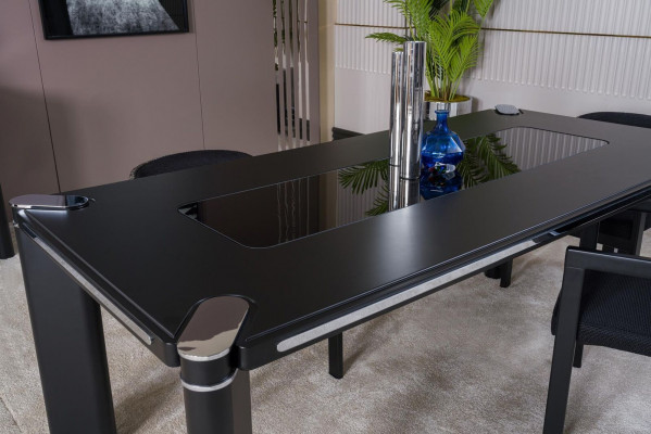 Dining Room Set 6x Chairs Dining Table Dining Room Designer Wood Chair Set New