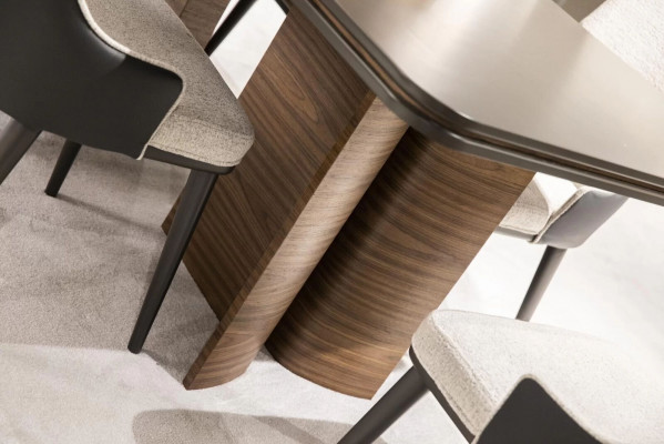 Luxury dining room set: dining table, 6 chairs, sideboard, and dining group set, 8 pieces.