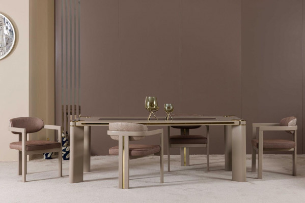 Dining room set 4x chairs dining table set dining room designer wood chairs suite new
