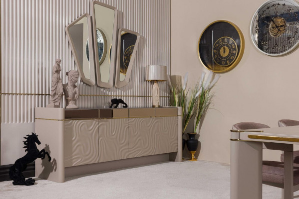 Sideboard Buffet Luxury Set Dresser Wood Dressers Modern 225cm