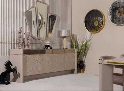 Sideboard Buffet Luxury Set Dresser Wood Dressers Modern 225cm