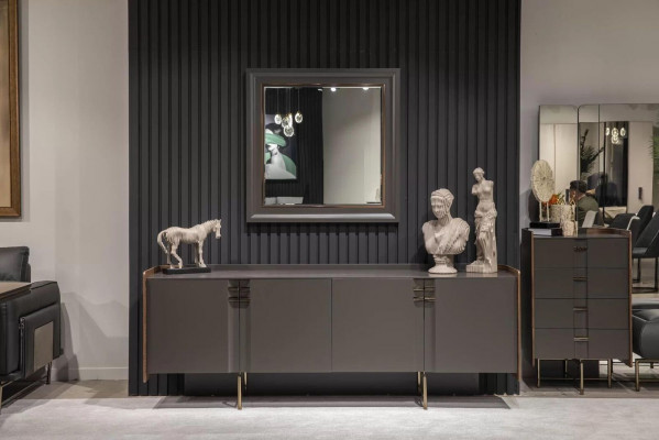 Modern sideboard with mirror base cabinet luxury furniture new