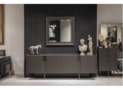 Modern sideboard with mirror base cabinet luxury furniture new