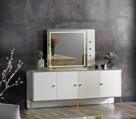 Sideboard Dresser Luxury Set Cabinet Wood Cabinets Modern