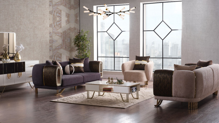 Prestigious 3+3+1 living room suite living room set two sofas and armchair new