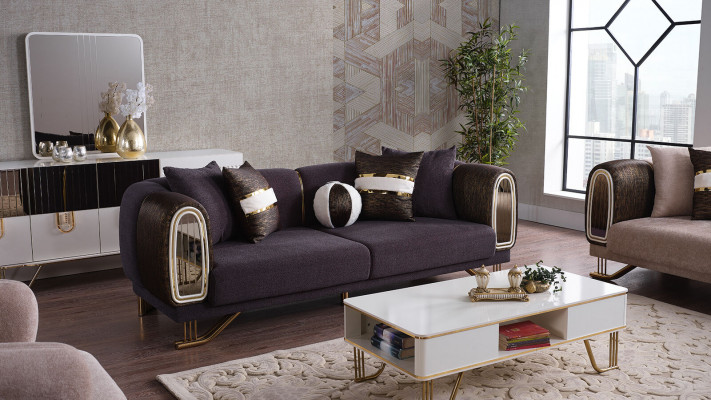 Prestigious 3+3+1 living room suite living room set two sofas and armchair new