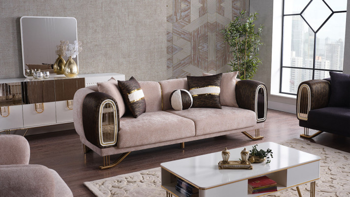 Prestigious 3+3+1 living room suite living room set two sofas and armchair new
