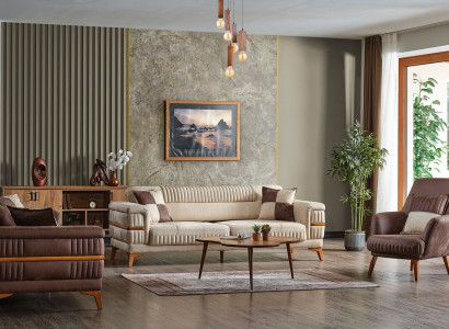 Designer sofa set 3+3+1 seater couch upholstered seating set luxury new