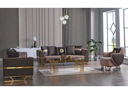 Designer sofa set 3+3+1 seater couch upholstery seating set new